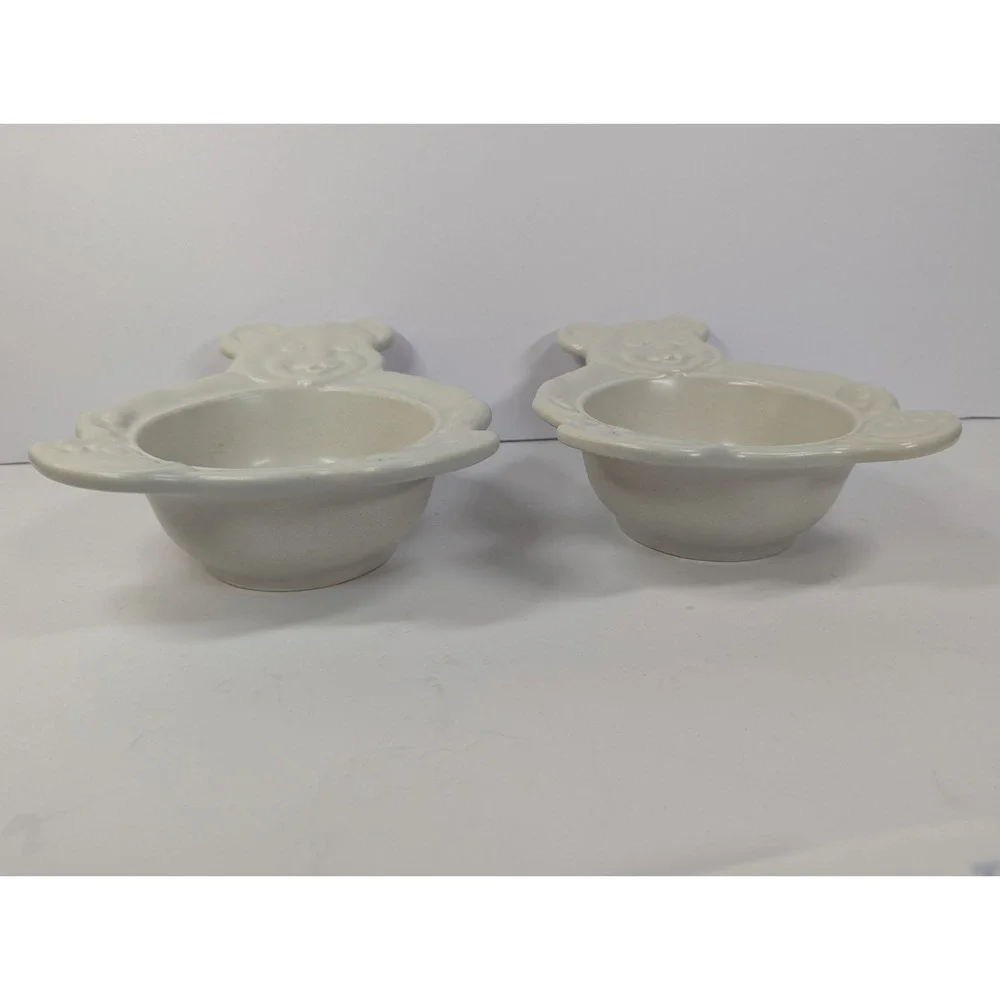 Pfaltzgraff Yorktowne Porridger Child's Teddy Bear Bowl Set‎ Of 2